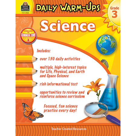 TEACHER CREATED RESOURCES Daily Warm-Ups Science Book, Grade 3 3968
